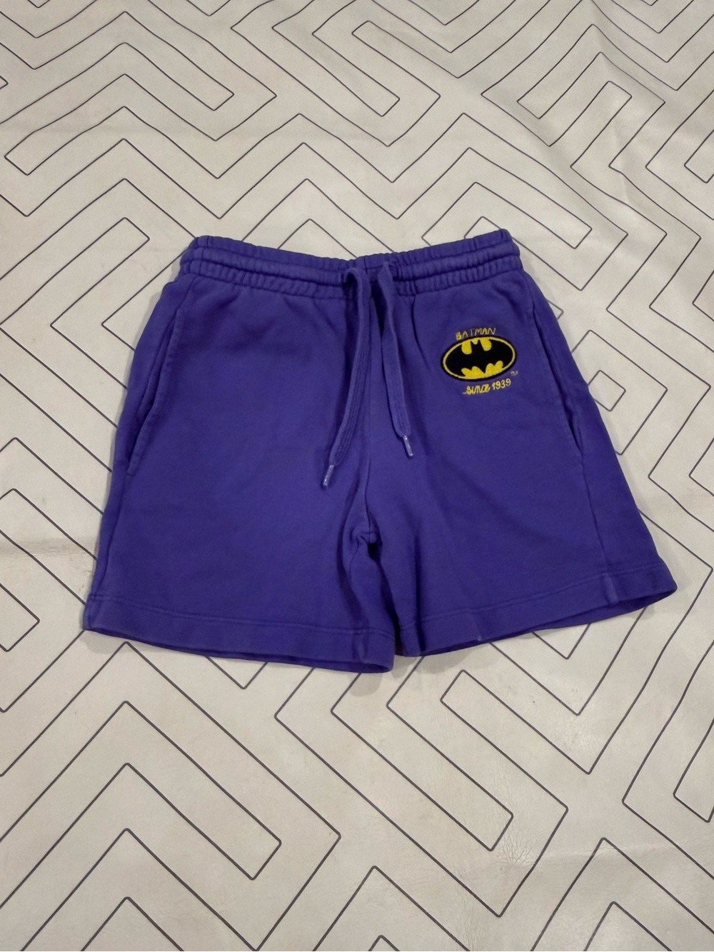 Maison Labiche Purple Batman Shorts